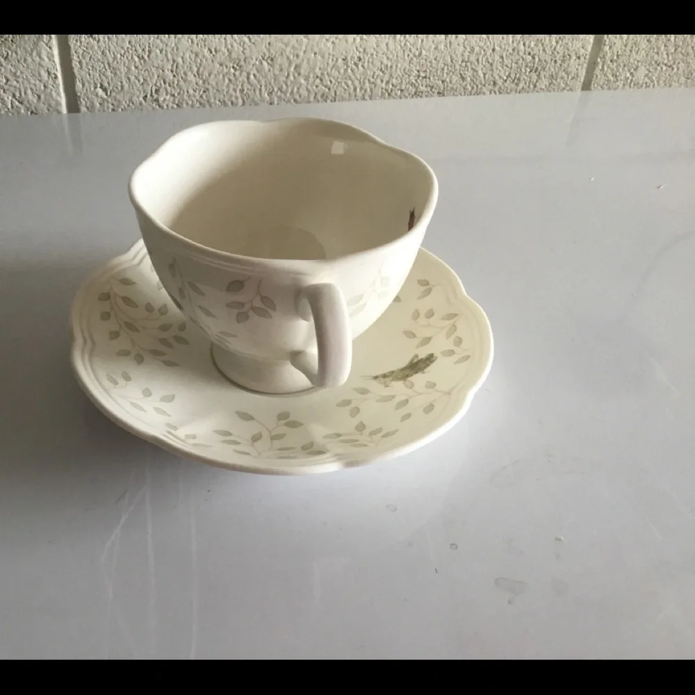 LENOX BUTTERFLY MEADOW  (Lady Bug & Grasshopper Motifs)TEA CUP‎